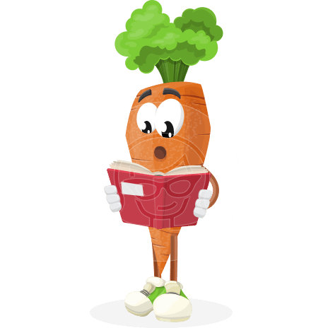 Healthy Vegetable Cartoon Vector Character AKA Mr. Carrotson Organic